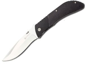CRKT-6562 B.U.L.L Folding Pocket Knife, 3'' Plain  Drop Point Blade, Satin Finish Pocket Clip
