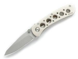 CRKT-6601N Pike,s Peak Folding Pocket Knife, 2.375'' Plain Blade, Zinc Alloy Handles, With Pocket Clip