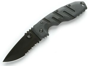 CRKT-6813K Ryan Model Seven Black Folding Pocket Knife, Black Zytel Handles, Teflon Coated Pocket Clip
