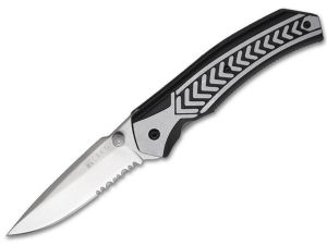 CRKT-6825 Lift Off 2 Assisted Opening Knife, 3'' Part Serrated Blade, Glass Filled Nylon Handles, With Pocket Clip