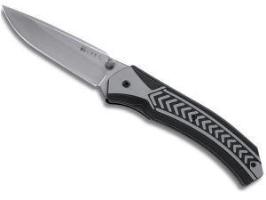 CRKT-6830   Lift  Off Spring Assisted Pocket Knife, 3.5'' Satin Plain Blade, Textured Black Zytel Scales, With Pocket Clip- Discontinued & Rare