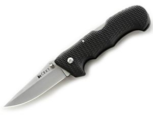 CRKT-6904 Cascade Lockback Folding Pocket Knife, Cordura Sheath, W /  Stainless Steel Pocket Clip, Bead Blast Finish Plain Blade