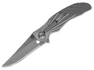 CRKT Knives-7343A , Elock Starlight Automatic Folding Knife, 2.875'' Plain Blade, W/ Pocket Clip,  Auto Conversion
