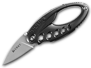 CRKT-9080 Lumabiner Multitool, Keychain Knife, 1.65'' Plain Blade, With Flashlight, Carabiner Tool