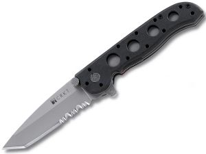 CRKT-M16-12Z Designed By Carson ,  Folding Pocket Knife, Zytel Handles, 3'' Part Serrated Tanto Blade, With AutoLAWKS Safety