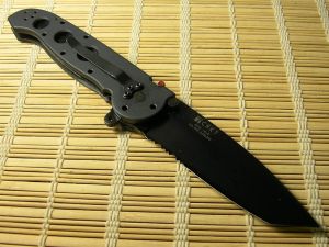 CRKT-M16-14LE Law Enforcement Tactical Folding Knife, 3.875'' Part Serrated Blade, With Pocket Clip, With Carson Flipper Feature