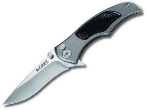 CRKT-5270 Tighe Coon Folding Pocket Knife,3.22'' Satin Plain Blade,  T-6 Aluminum Handles, With Pocket Clip