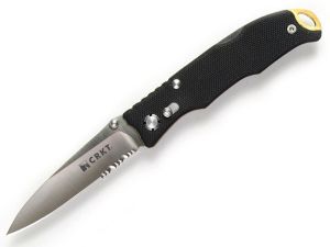 CRKT-7264  Bandera 2 Folding Pocket Knife By Ron Lake, 2.75'' Satin Plain Blade, G-10 Handles, With L.B.S Safety