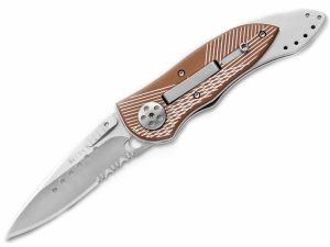 CRKT 7333A Elishewitz Elock Bronze , 2.75 Satin Serr Automatic Knife