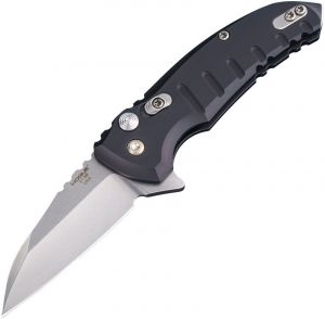 Hogue Knives- 24160 , X1- Microflip ,  Folding Knife , Flipper , 2.75'' Wharncliff Blade , Black Aluminum Handles , W/ Pocket Clip