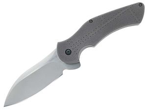 Kershaw Knives-1725 , Junkyard Dog II ,  Flipper Pocket Knife,  3.75'' Plain Blade, G-10 Scales, W/Pocket Clip, Rare, Discontinued