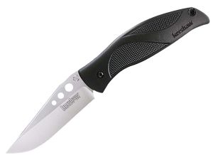 Kershaw Knives-1560 , Whirlwind By Ken Onion Assisted Opening Pocket Knife, Black Polyimide Handles, 3-1/4'' Plain Blade, W/ Pocket Clip