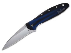 Kershaw Knives-1600BB, Chive By Ken Onion, Assisted Opening Knife, Blue Smoke Handles,1.94'' Plain Blade, W/ Pocket Clip, Discontinued