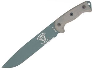 Ontario - 8629 - RTAK II Fixed Blade Knife ( 10-1/4" Serrated 5160 Carbon Steel, Green Canvas Handle )