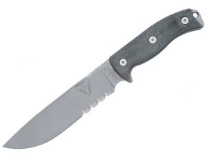 Ontario -8607 -  RAT-7 Fixed Blade Knife ( 6.5" Part Serr D2 Stainles Steel Blade, Cordura sheath ) Rare & Discontinued Product