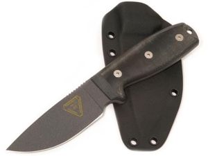 Ontario  -8620 -  RAT-3 Fixed Blade Knife (3.3" D2 Stainless Steel Blade, Tan sheath, Black Linen Micarta )  Rare & Discontinued Product