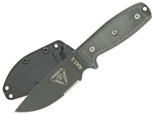 Ontario - 8624 - RAT-3 Fixed Blade Knife ( 5" Serrated D2 Steel, Micarta Handle, Blade Tech Sheath )Rare & Discontinued Product