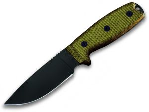 Ontario- 8632 -RAT-3 Knife Fixed Blade Knife ( 3-3/4" Plain 1095 Carbon Steel, Green sheath )