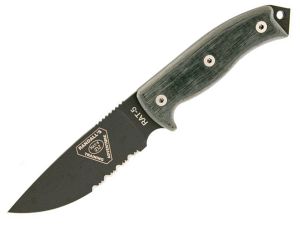 Ontario- 8640 -RAT-5 Fixed Blade Knife ( 5" Serrated D-2 Steel, Micarta Handle ) Rare & Discontinued Product