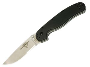Ontario- 8847 BS -  RAT Model 1 Folding Pocket Knife ( 3.625" Part Serr Stainless Steel Blade, Nylon6 Handles )