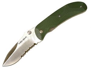 ONTARIO - 8786 -  JPT-2S  -Serrated COMBO EDGE  -Folding knife - (3" Satin 440 Stainless Steel  Blade) -  Zytel Handles