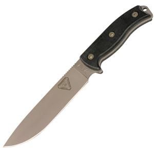 Ontario - 8606 - RAT-7 Fixed Blade Knife (6.5" Plain D2 Stainless Steel, Micarta Handle, Cordura Sheath) Rare & Discontinued Product