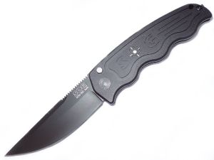 SOG Knives - ST-02 ,  SogTac Automatic Folding Knife ,3.5'' Clip Point Blade , 6061 Aluminum Handles , W/ Reversible Belt Clip