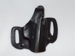Blackhawk-420100BK-R Detachable Slide Holster For  Beretta-92/96 , Black Leather, Right Hand Use , With Adjustable Thumb Break, Wet Molded