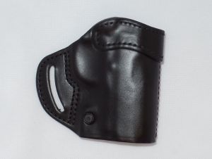 Blackhawk-420501BK-R Compact Askins Leather Holster For- Colt Gov't/ Comm, Right Hand Use, With Adjustable Tension Screw, No-01