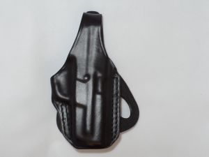Blackhawk-420611BK-R Angle adajustable Paddle Holster For  Sig Pro- 2003/2340/2022, Black Leather, Right Hand Use, With Reinforced Thumb Break