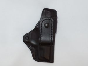 Blackhawk-20419BK-R Inside The Pants Leather Holster For S&W  MP-9/40 Compact, Right Hand Use,  With Adjustable Tension Screw
