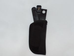 Blackhawk-40HT19BK-R Hip Holster With Thumb Break For Colt Gov't Large Auto,s, Browning HI-Power, Black Nylon, With Dual Slot Belt Loops