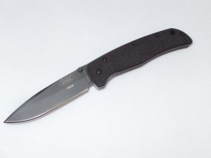 Gerber Knives-06900  Spectre Vintage Folding Pocket Knife,  3-3/4'' Black Plain Blade, Titanium Liners, G-10 Handles, Rare, Discontinued