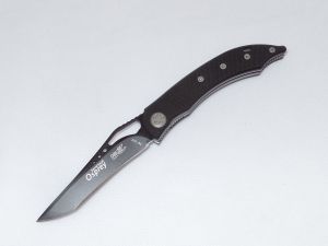 Delta Z Knives-7122-GX Osprey D/a Automatic Folding Knife  Designed By Butch Valltton, G-10 Scales, 3.25'' Tanto Black Plain BladeWith Pocket Clip