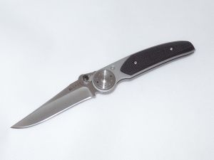 CRKT- 4003 Bladelock Folding Pocket Knife By Michael Walker, , 3.44'' Satin Plain Blade, Zytel Handles, With Thumb Stud