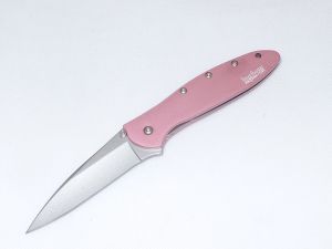 Kershaw Knives-1660PINK (xxxx) Assisted Opening Pocket Knife By Ken Onion, Pink T-6 Aluminum Handles, With Pocket Clip , With Safety Button, No Box