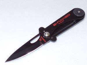 F.lli Beltrame Knives-B Naked Black Folding Pocket Knife, Stainless Steel Handles, 2.5'' Black Plain Blade, Made In Italy, Gentleman,s Knife