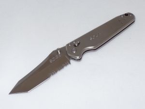 S.O.G Knives-SV-68 Vision Folding Pocket Knife, Titanium Handles, 3.75'' Satin  Combo  VG-10 Blade, Made In Japan, No Box