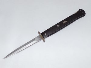 D.K.D Knives- Swinguard Phantom Automatic Folding Knife, G-10 Scales, 5'' Black Plain Blade, With Safety, Custom Hand Ground By Wayne Clark.