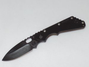 Buck Knives-B889-BK Strider Tarani Military Folding Tactical Knife, 3.5'' Plain Blade, Rare- Glass Reinforced Nylon Handles, Rare, Discontinued