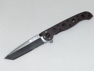 CRKT-M16-10K  Folding Pocket Knife Designed By  Kit Carson, Tanto Black Blade,  With Pocket Clip