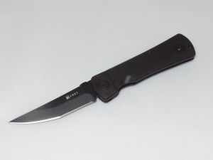 CRKT-2903Q Hissatsu Folding Pocket Knife,3.8'' Black Plain Blade, Nylon Handles, With Pocket Clip