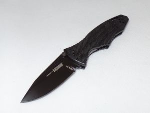 Blackhawk(MOD)-15H201BK  Hornet II Folding Pocket Knife,  3.125'' Black Plain Blade, With Pocket Clip