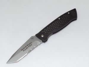 Smith &  Wesson-SW911S , Phantom Linerlock Pocket Knife, 3-1/4'' Tanto Blade, Black Zytel Handles,  Discontinued