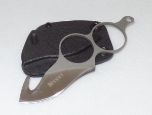 CRKT Knives-2250, A.G Russell, Ringer Guthook Neck Knife, With Kydex Sheath, 1.75'' Plain Blade