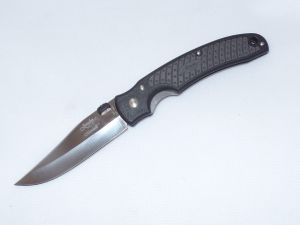 Junglee Knives-K02043 Marshall Folding Pocket Knife, Black Zytel Handles, 3.5 Aus-10 Plain Blade, With Pocket Clip, Made In Seki Japan,