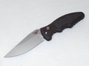 Paragon-ATKO-8 Automatic Folding  Pocket Knife, 3.6'' Plain Blade, Nylon Black Handles, With Krayton Inserts, Original-Rare