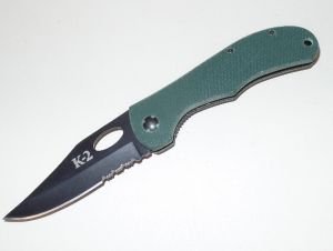 Ka-Bar Tactical Folder  Green G-10 Scales, Clip Blade-6003
