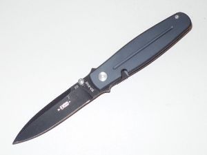 Ka-Bar Dozzier Thorn3-1/8''  Black Folding Knife, D2 Steel , Spear Point, Aluminum Handle-4061