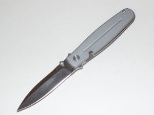 Ka-Bar Dozier Thorn D2  Folding Knife , Spear Point, Aluminum Grey Handle-4060